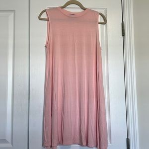 Fab’rik light pink sleeveless shift dress, size medium, GUC